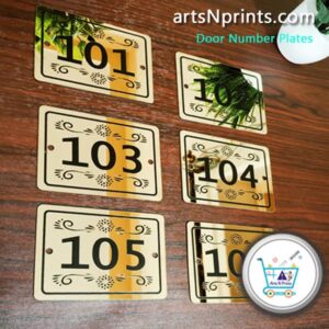 Door number plates Himachal, steel house number plates Shimla, brass plates Dharamshala, acrylic door signs Manali